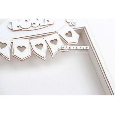 Заготовка з чіпборду Scrapiniec - об’ємна рамка (шадоу-бокс) МАЛЫШ (рос), 20x20см