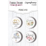 Набір скрап-фішок 4шт. Walking on clouds RU 410, ТМ Фабрика Декору