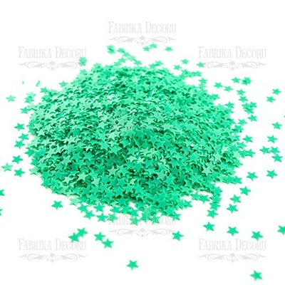 Паєтки зірочки міні, аквамарин 014, ТМ Фабрика Декору