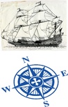 Дошка для тиснення Sailing Ship/Compass від Cheery Lynn Designs