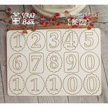 Чипборд ScrapBox - Набір цифр №1