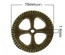 Металлическая шестеренка, цвет античная бронза, диаметр 15 мм, 1 шт.