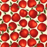 Ткань 100% хлопок - Красные яблоки, 45х55 см