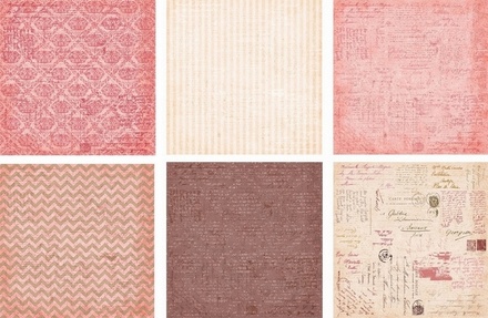 Набор бумаги UHK Gallery - Herbata z malinami, 30х30 см, 6 листов