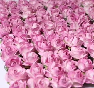 Набор розочек от Scrapberry's СИРЕНЕВЫЕ, 15 мм, 12 шт