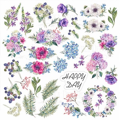 Аркуш з картинками для вирізання Night garden, ТМ Фабрика Декору