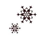 Набор акриловых штампов Christmas Stamp Snowflakes SR006 Снежинки, 2 штуки