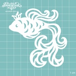 Чипборд від Вензелик - Золота рибка, розмір: 8,4x8,6 см