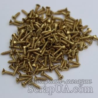 Шуруп для кріплення фурнітури, колір золото, 2х8 мм, 1 шт.