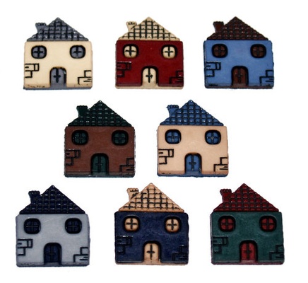 Набір декоративних ґудзиків Dress It Up - Houses