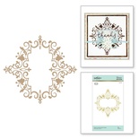 Пластини для фольгування від Spellbinders - Petite Looking Glass Frame Glimmer Hot Foil Plate Royal Flourish by Becca Feeken