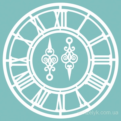 Годинник з двома стрілочками, розмір: 0,098 х 0,098 см