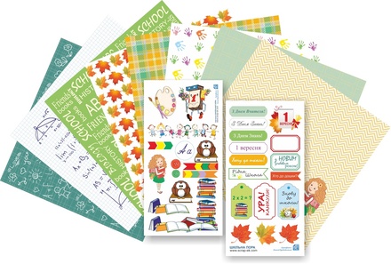 Набор бумаги от  Евгения Курдибановская ТМ - Школьная пора, украинский язык, 30х30 см, 8 шт.