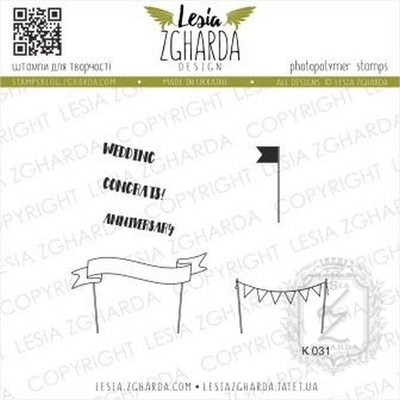 Набір акрилів штампів Lesia Zgharda Солодкий декор K031, 6 шт