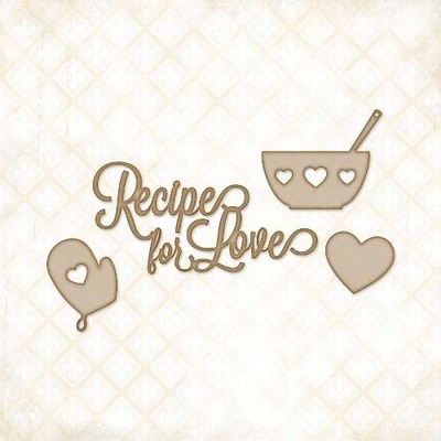 Чипборд Blue Fern StudiOs-Recipe for Love