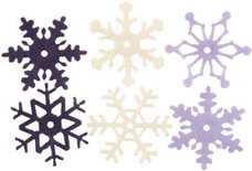 Сніжинки з фетру Creative Impressions - Heritage Winter, 36 штук