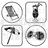 Штамп від ПСК - Набір Готельний (Літній Відпочинок), 2 х8 см