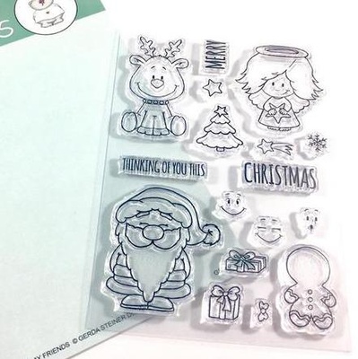 Набор штампов Gerda Steiner - Holiday Friends 4x6 Clear Stamp Set