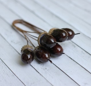 Набор ЖЕЛУДИ от Scrapberry's, 20x10 мм, 6шт