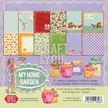 Набір щільного скрап-паперу з Craft & You Design - MY HOME GARDEN, 30x30 см, 12, 250 г/м²