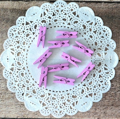 Прищіпки Деревʼяні від ScrapBerryʼs "Лавандові", 2,5см, 10 шт.