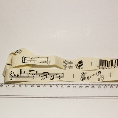 Стрічка від Thailand - Musice Note Piano Print Ribbon Label String, 1 метр
