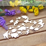 Чипборд від Вензелик - Набір "Морські рибки", розмір: від 19 до 44 мм