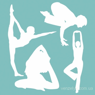 Чипборд от Вензелик - Набор "Йога ", 76x66 мм, размер: 76x66 мм