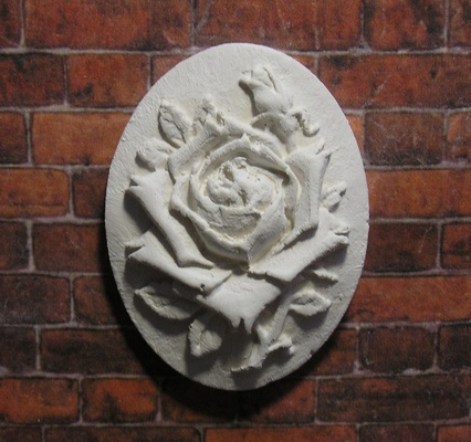 Гіпсова камея від E.В.А. - Троянда, 3.6x2.8 см