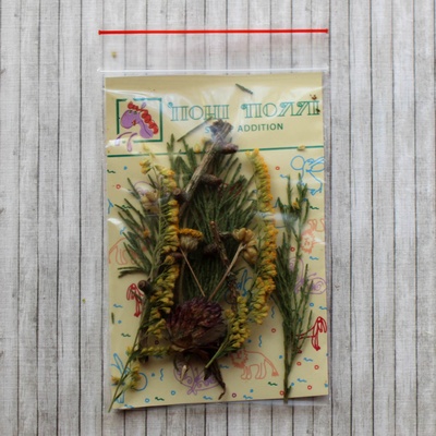 Набор сушеных хвойных веточек и лепестков