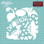 Чипборд від Вензелик - Набір динозаврів 02, 145x145 мм