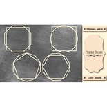 Набір чіпбордів Рамки - геометрія 1 #374 color_Milk, ТМ Фабрика Декору