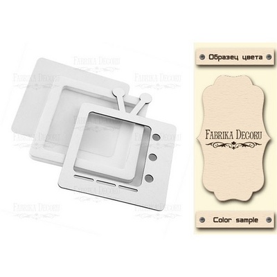 Заготовка для шейкера Телевізор 9,8x7,5, колір молочний, ТМ Фабрика Декору