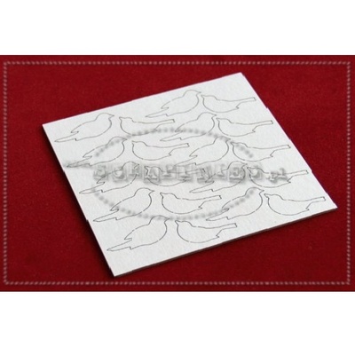 Чипборд Scrapiniec - Голуби в парах, 20 штук