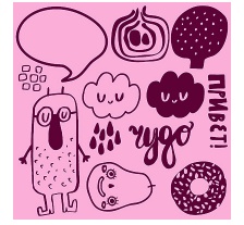 Набір штампів від Артельє - «Країна МО», 8*8см