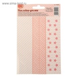 Наліпки - куточки для декору від Артузор - "Паттерн в рожевих тонах", 10 х 16 см