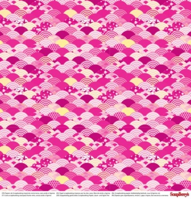 Бумага для скрапбукинга от ScrapBerry's - Страна восходящего солнца - Фестиваль фонариков, 30,5х30,5 см, 190 гр/м, двусторонняя, 1 лист