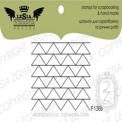 Акриловий штамп Lesia Zgharda F136b трикутники - ялинки, розмір 4x3 см