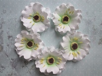 Дикий мак з фоамірану, діаметр 5см, колір білий, 1 шт.