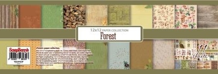 Набір паперу для скрапбукінгу від ScrapBerryʼs - В лісі, 30,5x30,5см, 190 г/м², 11 шт.