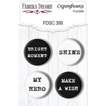 Набір скрап-фішок 4шт. Mystical space EN 398, ТМ Фабрика Декору