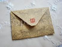 Вінтажний крафт - конверт з орнаментом, 1 шт.