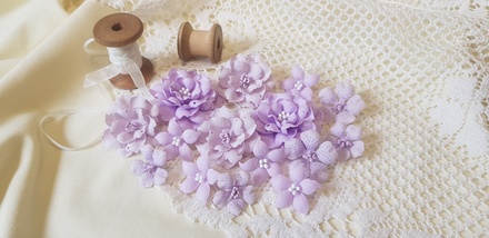 Набір квітів з тканини (15шт.)