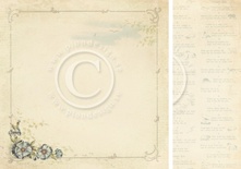 Аркуш двостороннього паперу для скрапбукінгу від Pion Design - Cornflower - Grandma's school book, 30x30