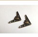 Кутик декоративний, стара латунь, 35х35 мм, 1 шт.