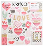 Высечки из чипборда от Crate Paper - Heart Day Collection - 30x30 см