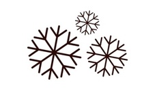 Акриловый штамп Christmas Stamp SR052 Снежинки, размер 3,6 * 2,5 см