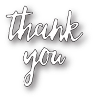 Ніж від Memory Box - Thank You Manuscript — напис «Thank You»