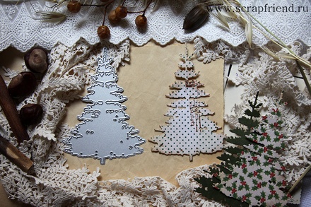 Нож для вырубки от Scrapfriend - Ель, 8,5х12см