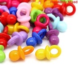 Акриловая подвеска "Соска", 21.0мм x 12.0мм, ассорти разных цветов, 10 шт.